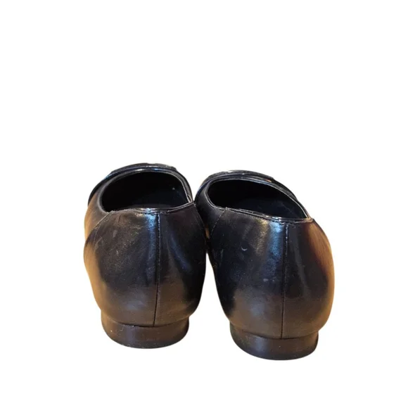 Cole Haan Black Leather Flats with Silver Buckle Size 7.5 - Picture 8 of 16